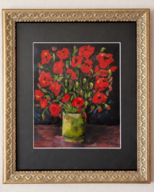 Poppies in the style of Van Gogh